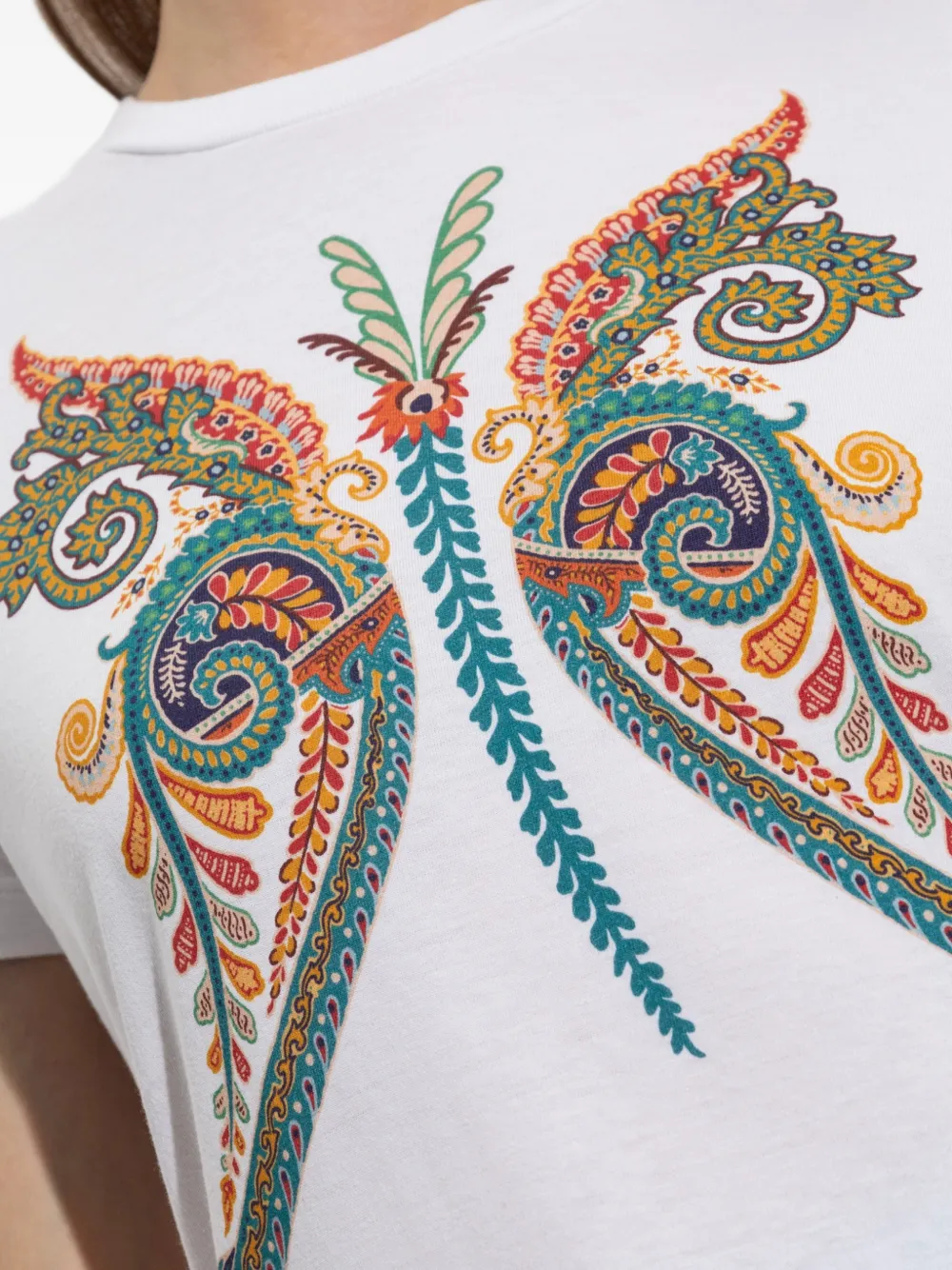 ETRO T-shirt met vlinderpatroon Wit