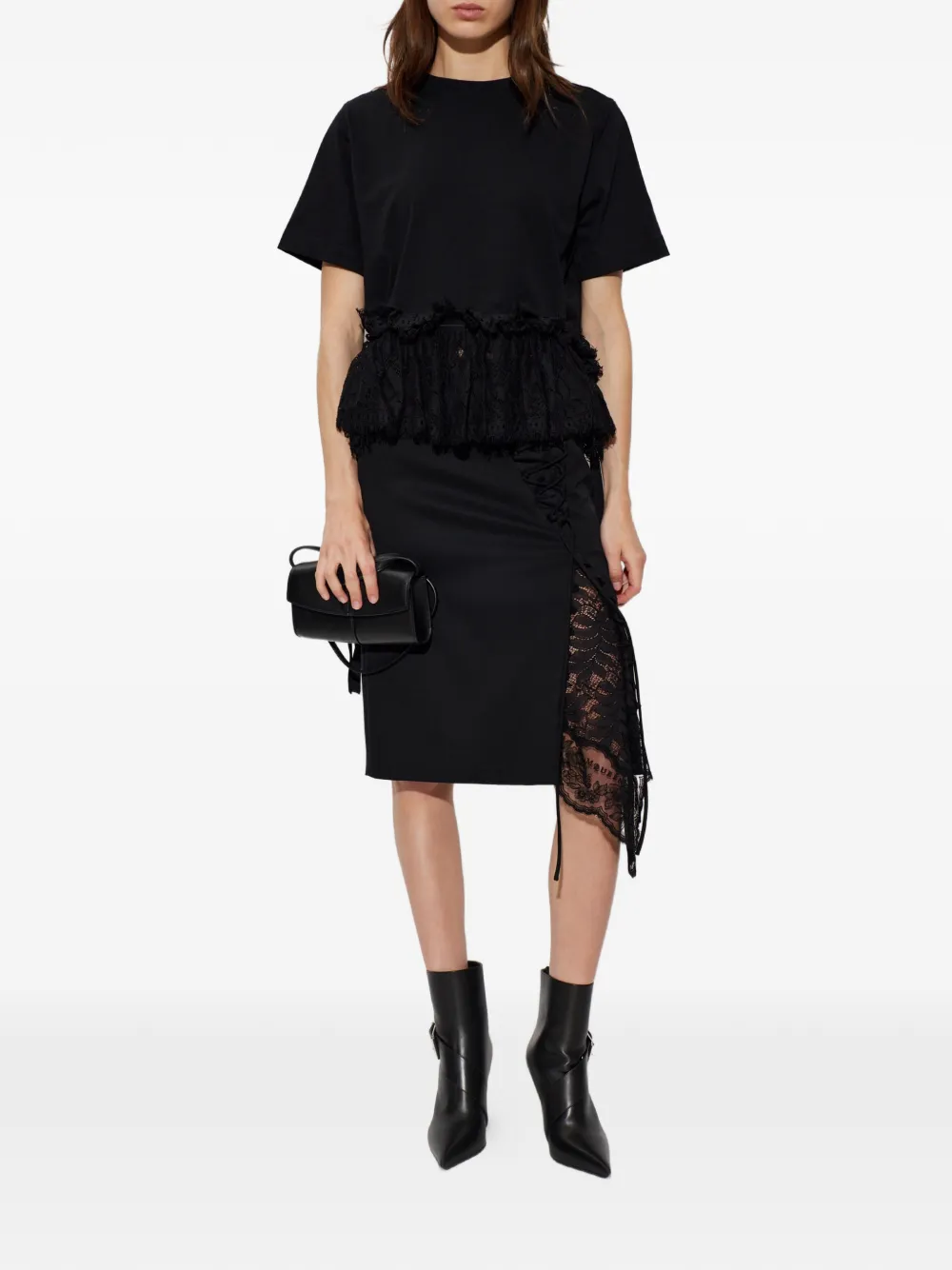 Alexander McQueen レースアップ スカート | ブラック | FARFETCH JP