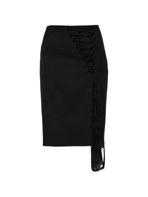Alexander McQueen — lace-insert pencil midi skirt