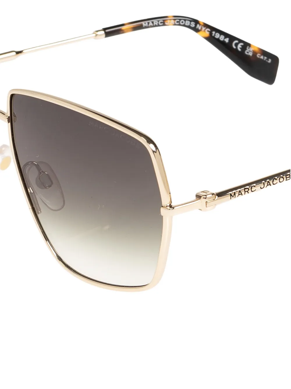 Marc Jacobs Eyewear The Pilot zonnebril met geometrisch montuur Goud