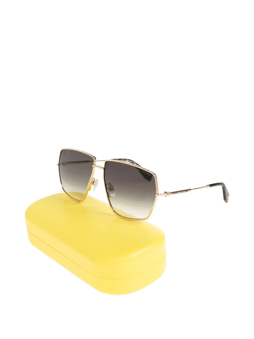 Marc Jacobs Eyewear The Pilot zonnebril met geometrisch montuur Goud