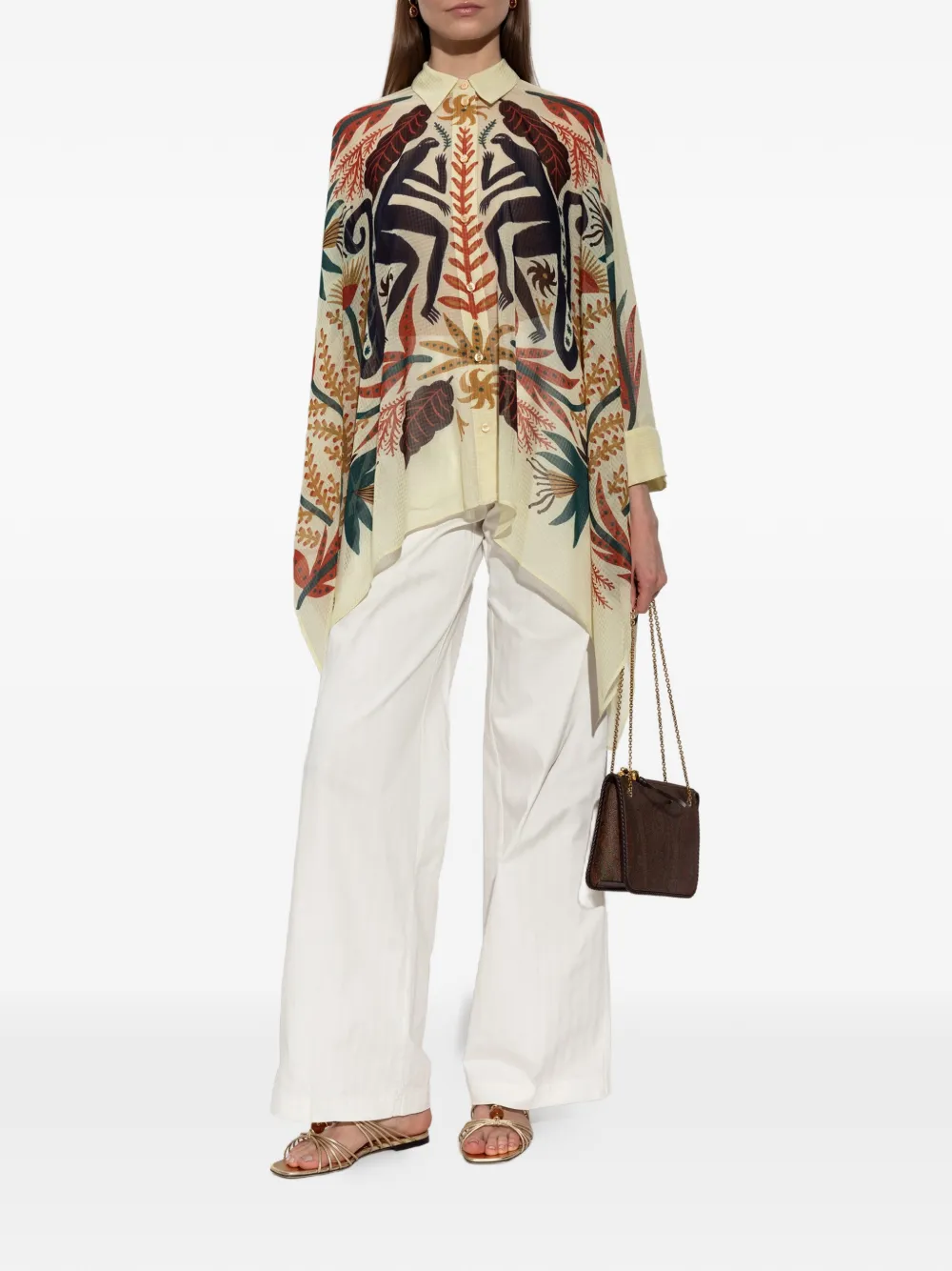 ETRO Overhemd met print Beige