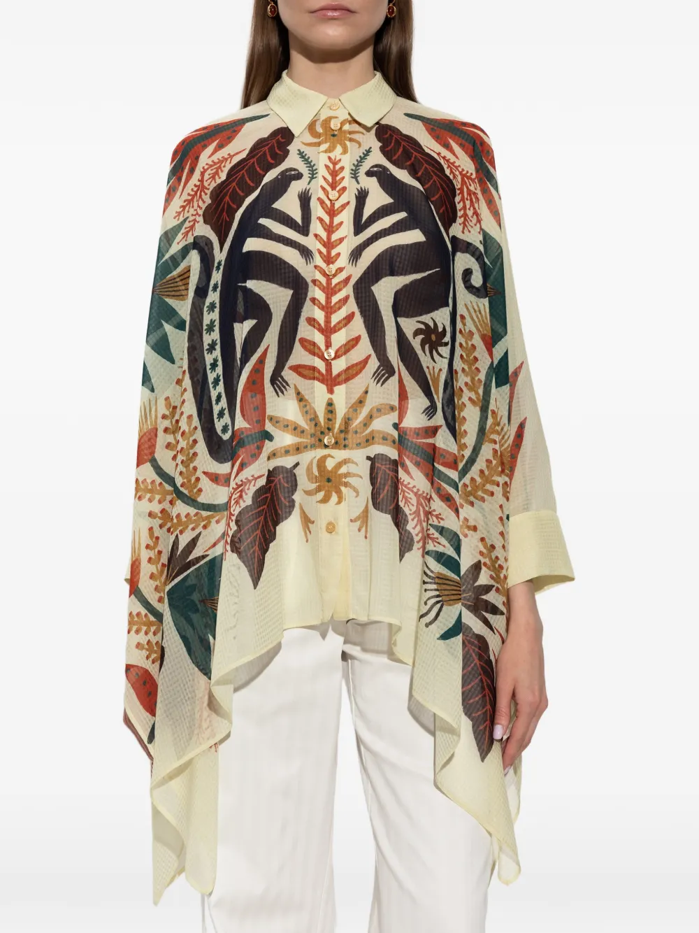 ETRO Overhemd met print Beige