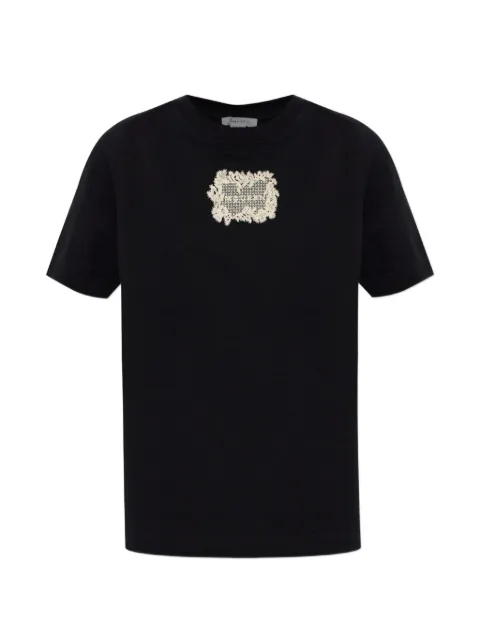 Alexander McQueen lace-appliqué T-shirt
