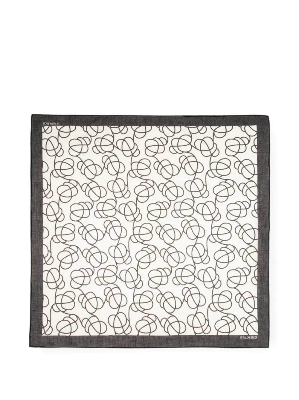 By Malene Birger Sciarpa Omma con stampa grafica - Bianco