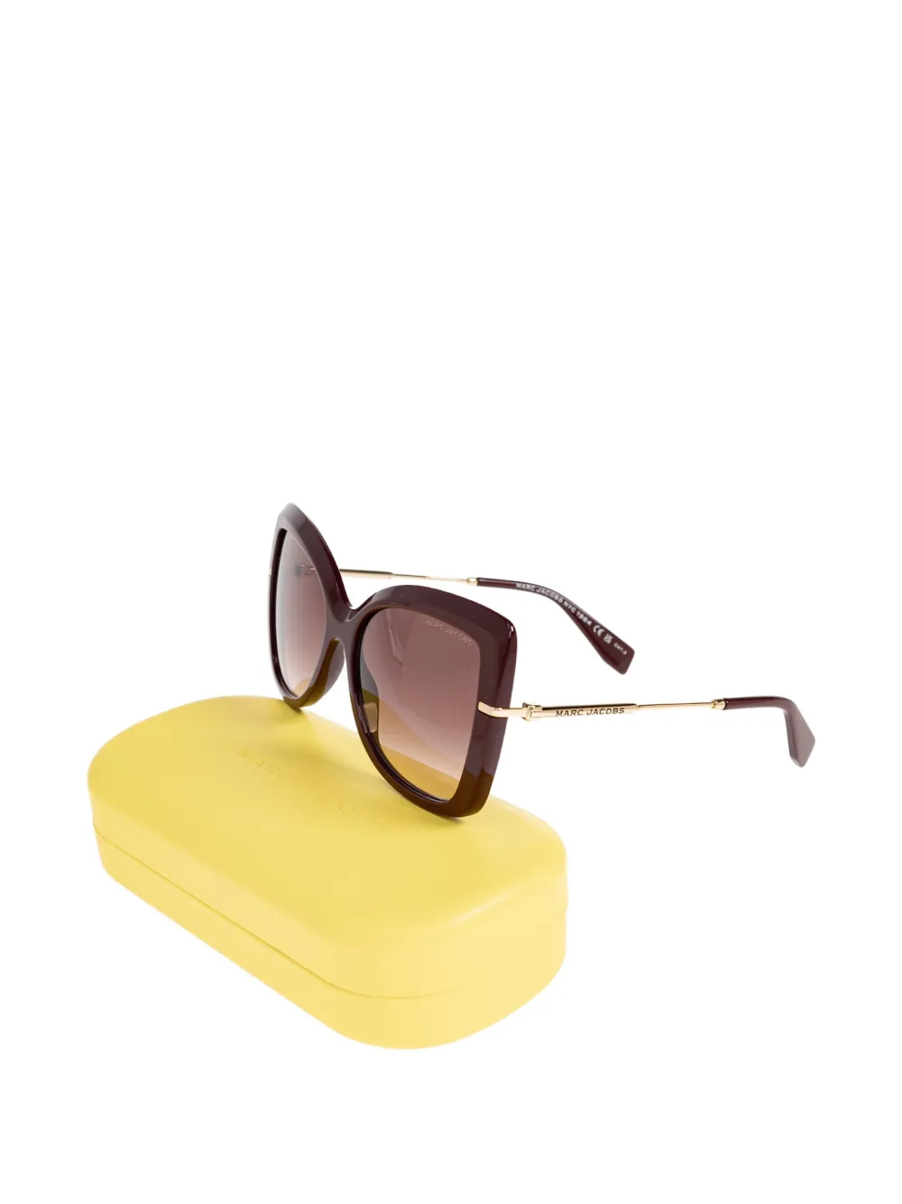 Marc Jacobs Eyewear Zonnebril met geometrisch montuur Rood