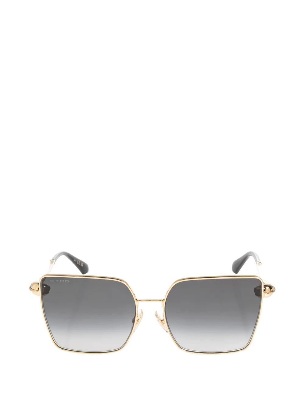 ETRO geometric-frame gradient-lens sunglasses - Gold