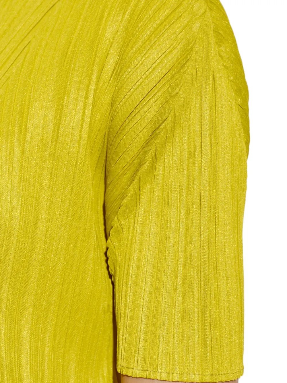 Pleats Please Issey Miyake Pleats Please midi-jurk Geel