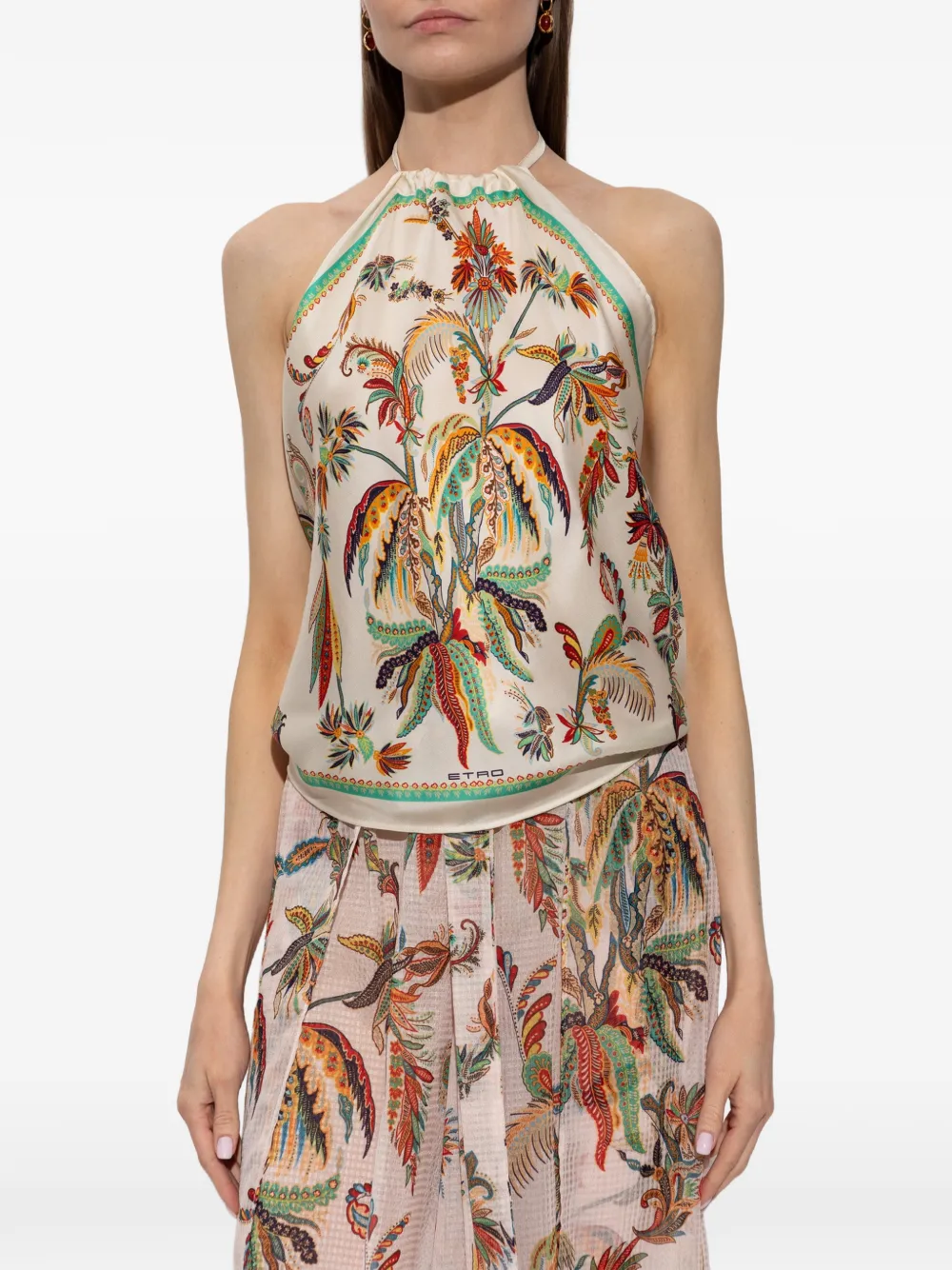 ETRO Blouse met bloemenprint Beige