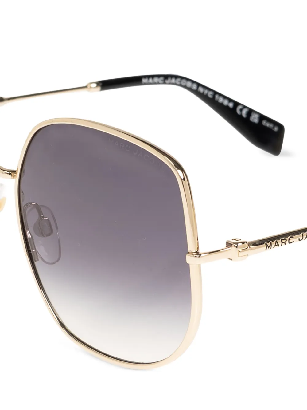 Marc Jacobs Eyewear Zonnebril met vierkant montuur Goud