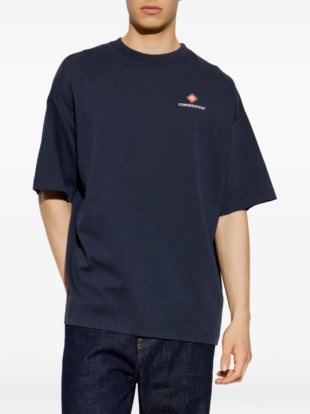 Casablanca Sport Type oversized T-shirt met korte mouwen Blauw