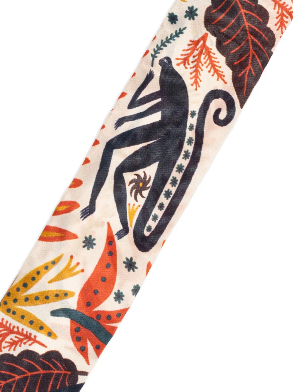 ETRO X Tabby Booth Monkey-print Silk Scarf in Neutrals, view 2