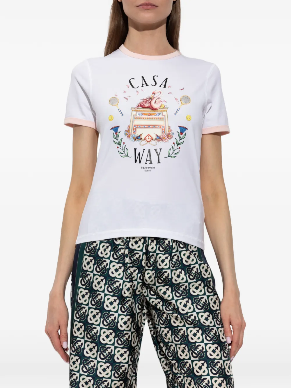Casablanca Casa Way Graphic-print T-shirt in White, view 3