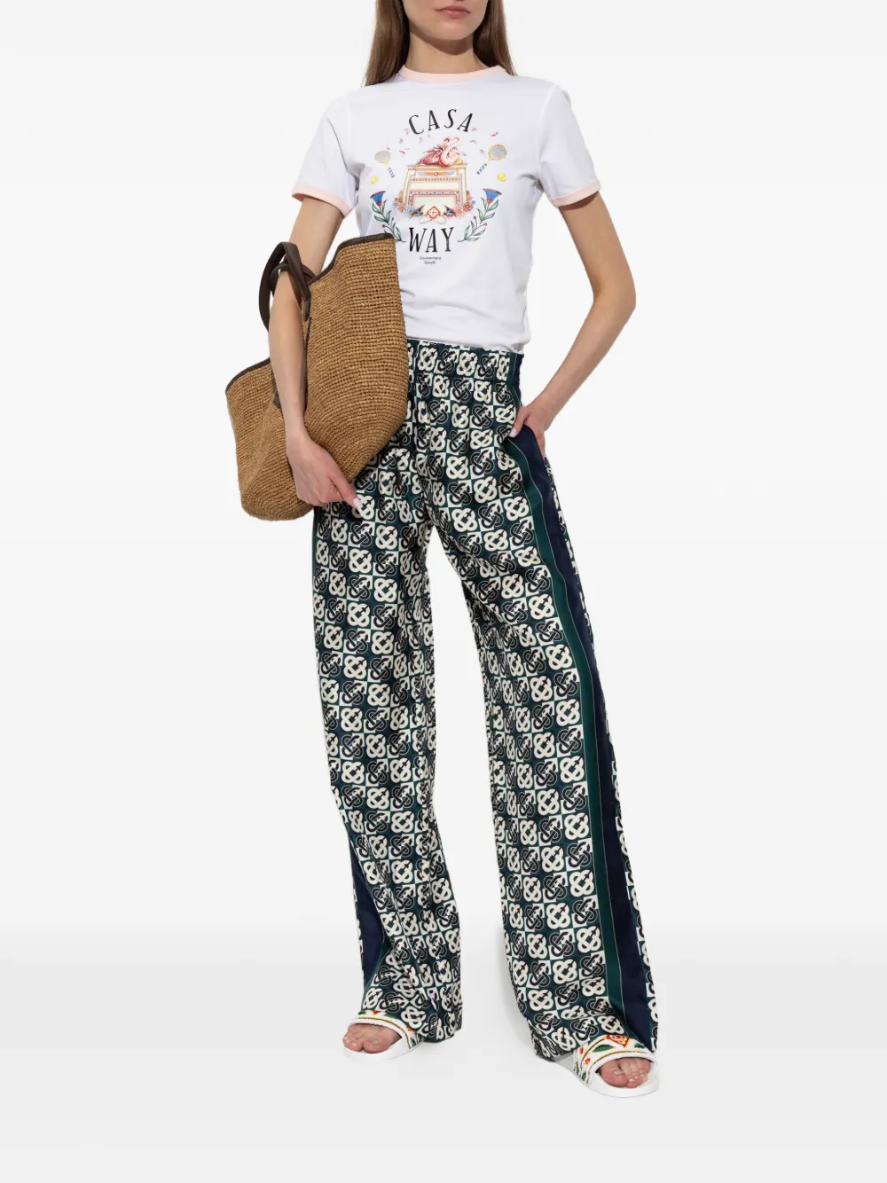 Casablanca Casa Way Graphic-print T-shirt in White, view 2