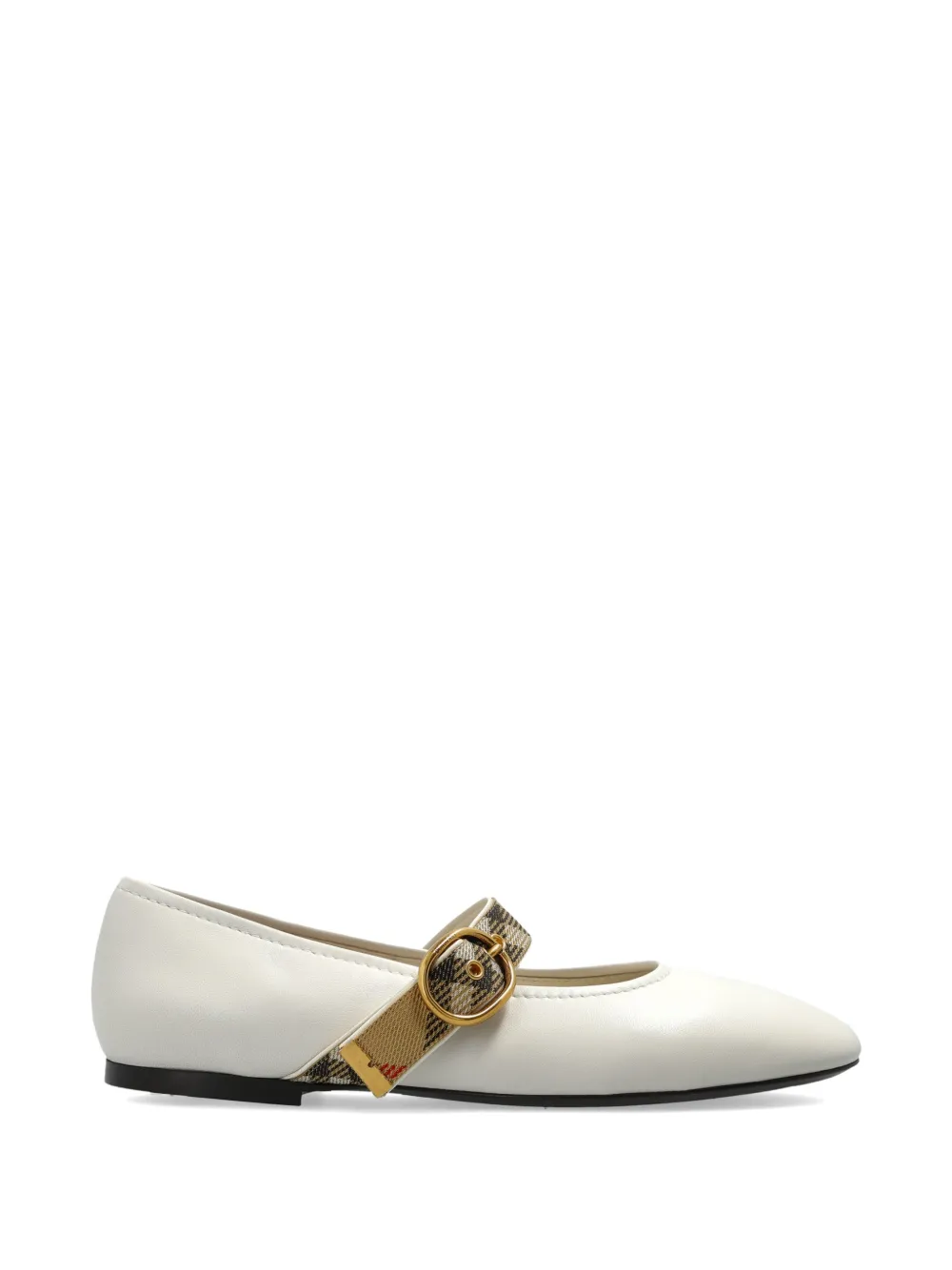 Burberry Robin buckle-strap ballet flats - Weiß