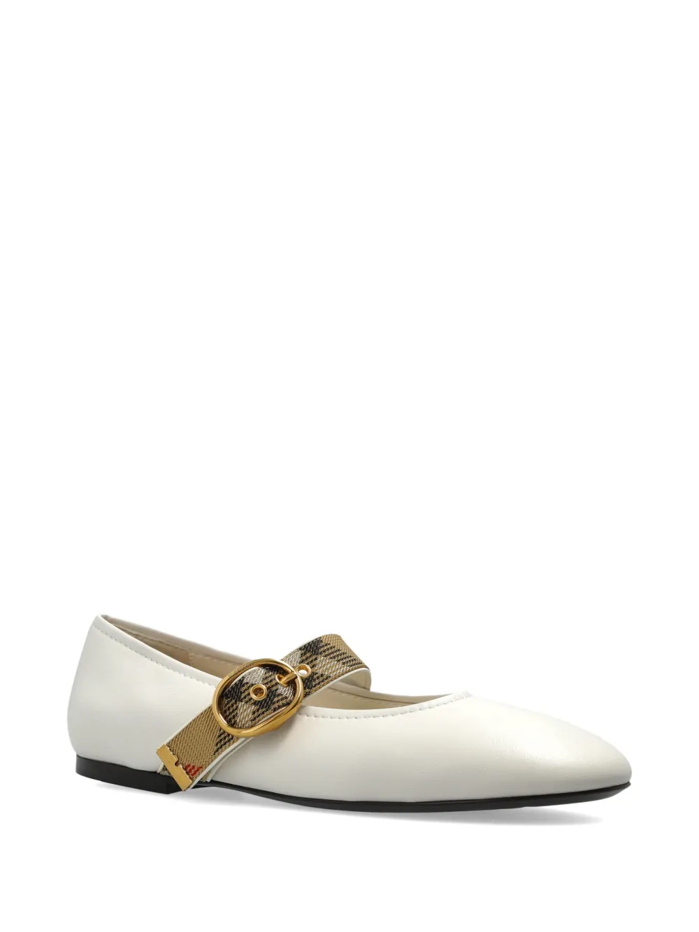 Burberry Robin buckle-strap ballet flats Wit
