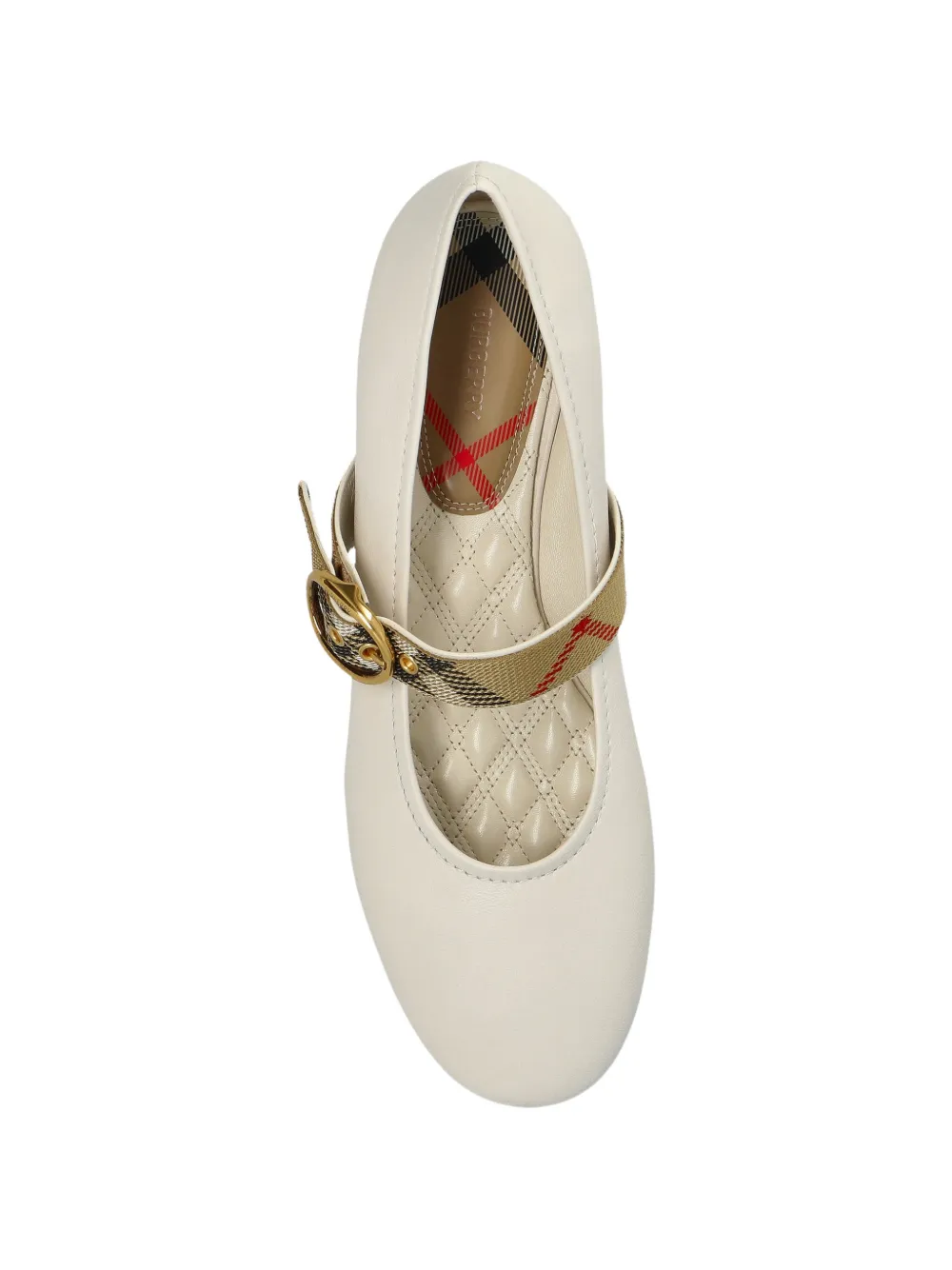 Burberry Robin buckle-strap ballet flats Wit