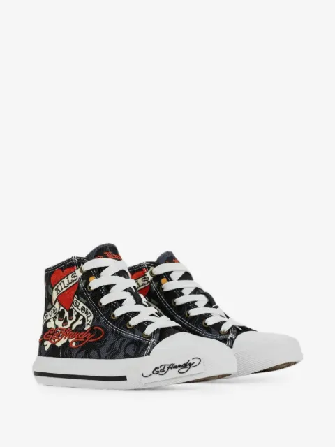 ED HARDY KIDS Love Kills Slowly high-top sneakers