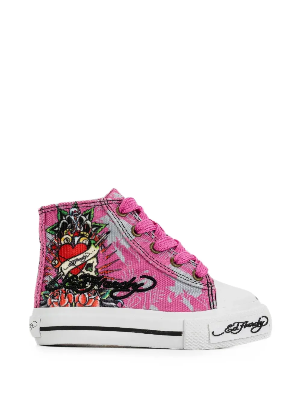 Ed Hardy High-top sneakers Roze