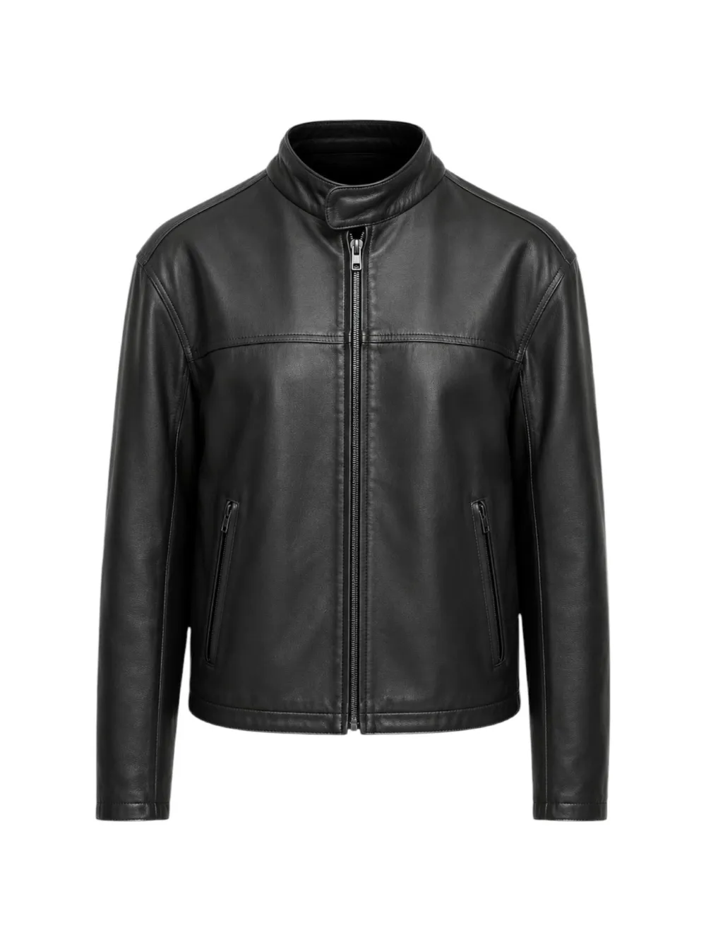 VETEMENTS zip-up leather jacket