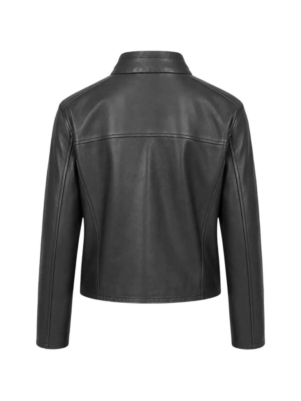 VETEMENTS Leren jack met rits Zwart