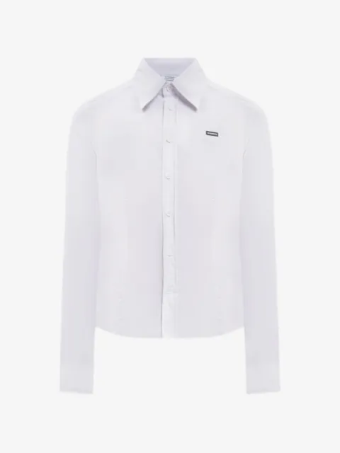 VETEMENTS camisa con parche del logo y botones