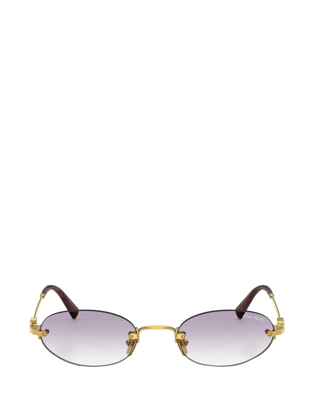 yu＊M Miu Miu oval-frame Sunglasses | Goud | FARFETCH NL