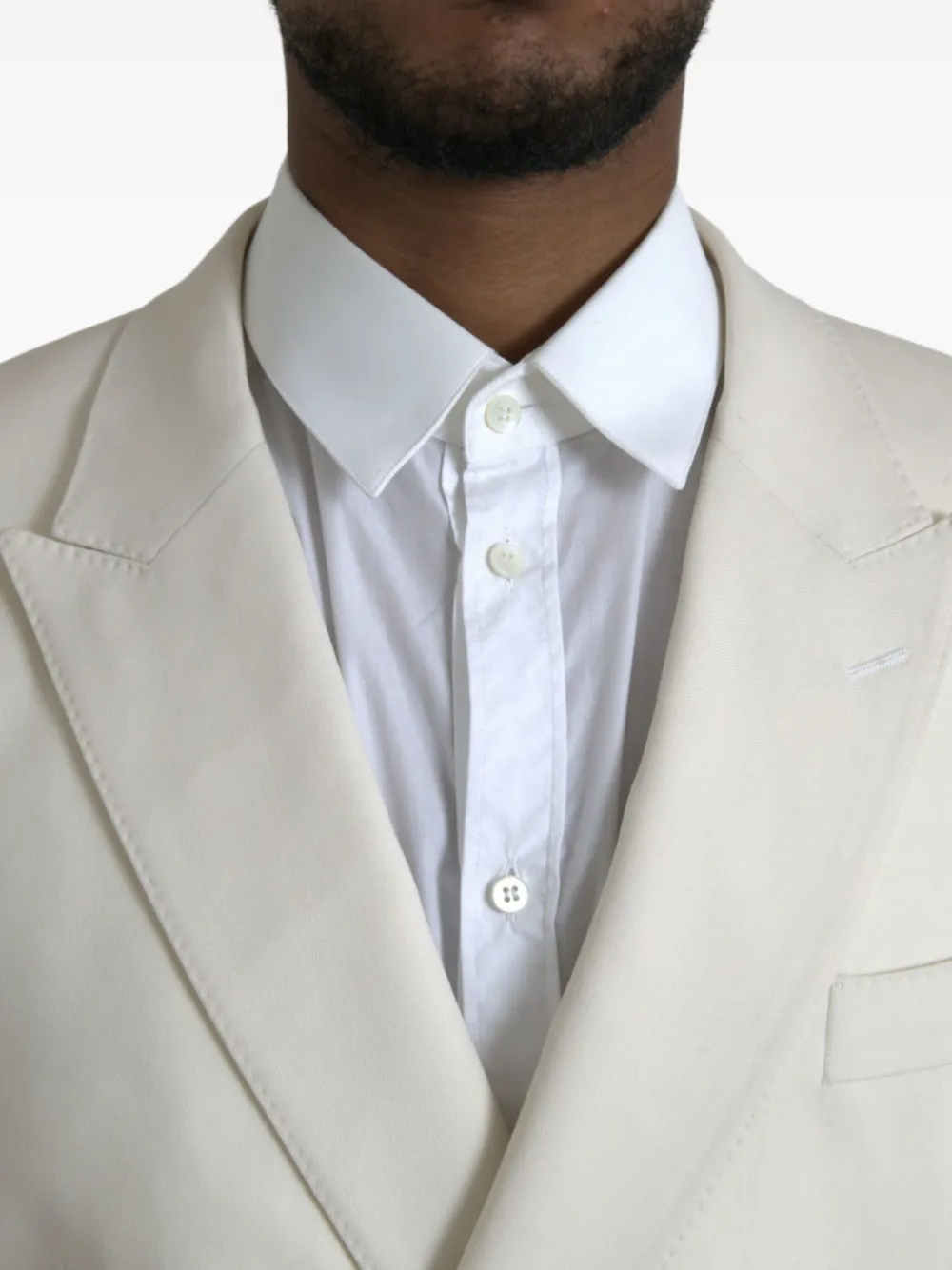 Dolce & Gabbana Martini blazer met dubbele rij knopen Beige