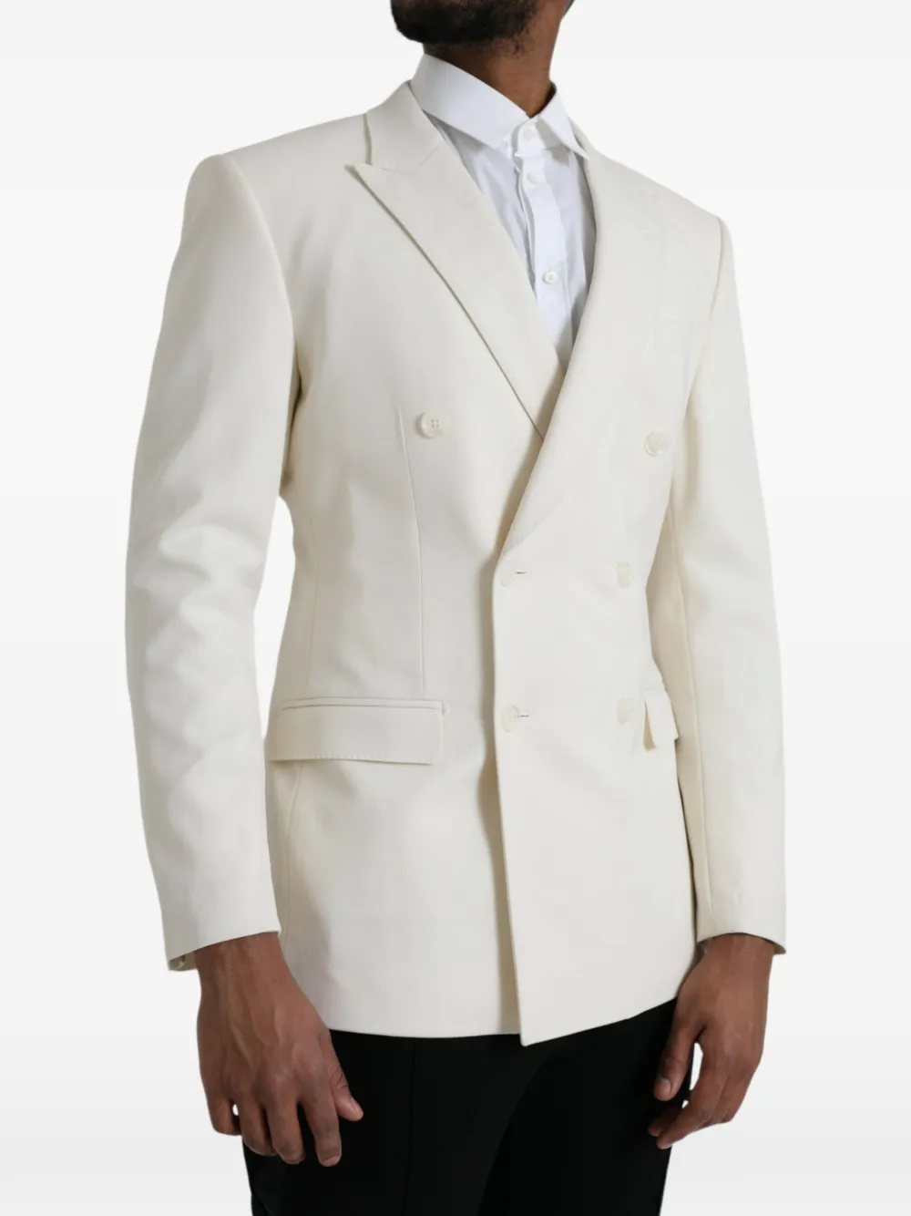 Dolce & Gabbana Martini blazer met dubbele rij knopen Beige