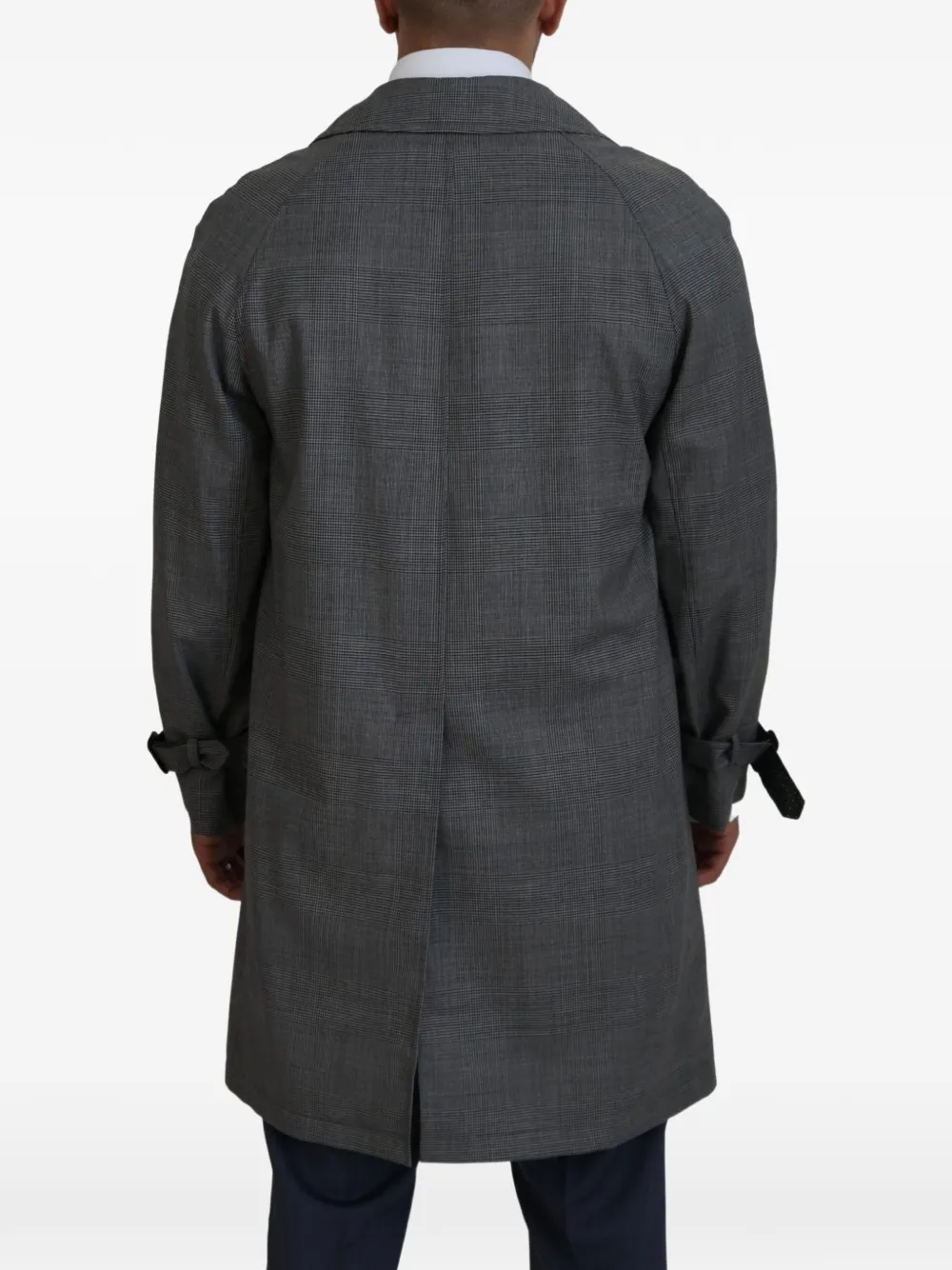 Dolce & Gabbana Geruite jas met gekerfde revers Grijs