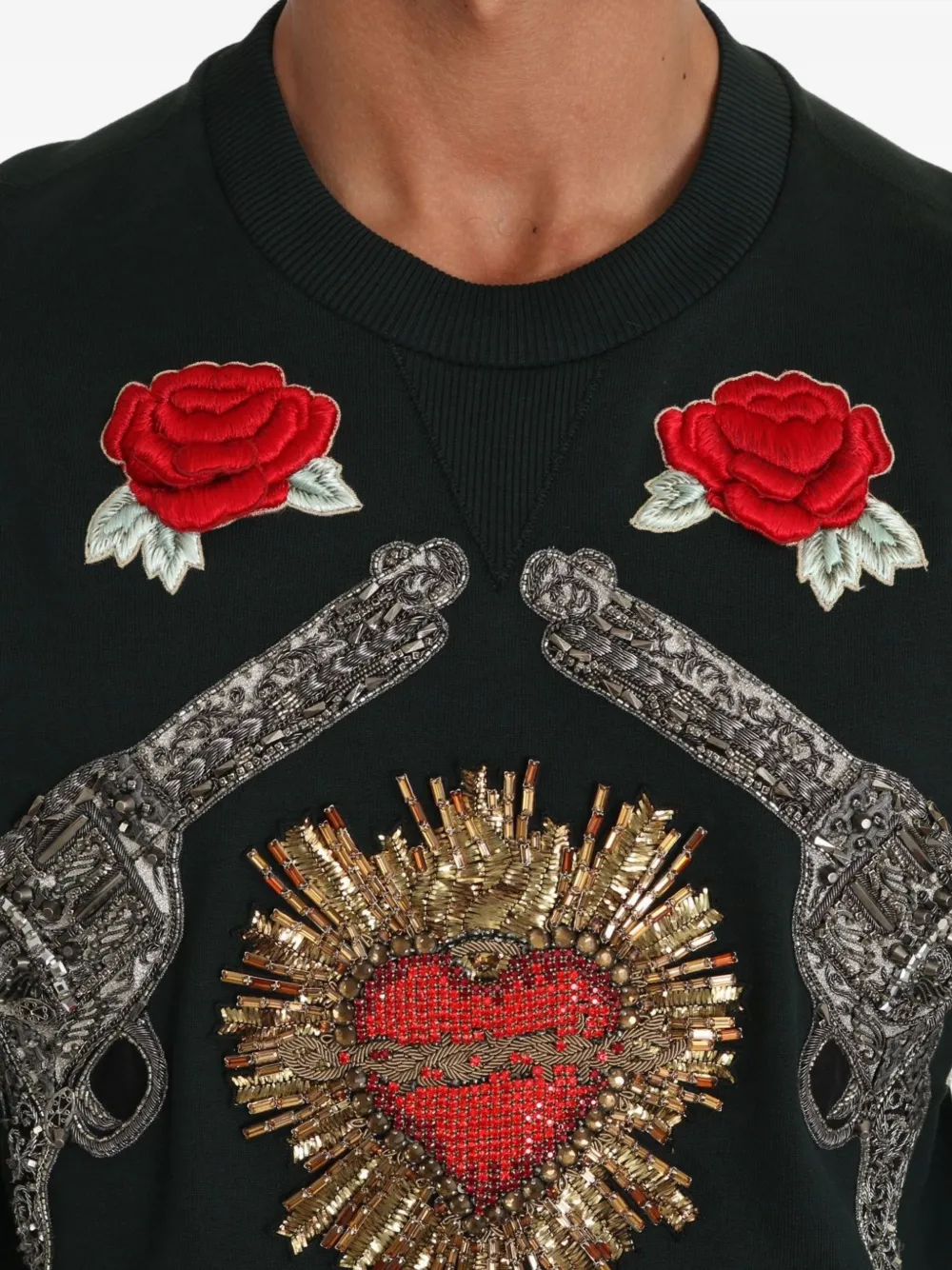 Dolce & Gabbana Trui verfraaid met hart Zwart