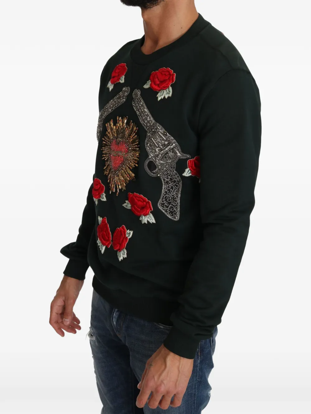 Dolce & Gabbana Trui verfraaid met hart Zwart