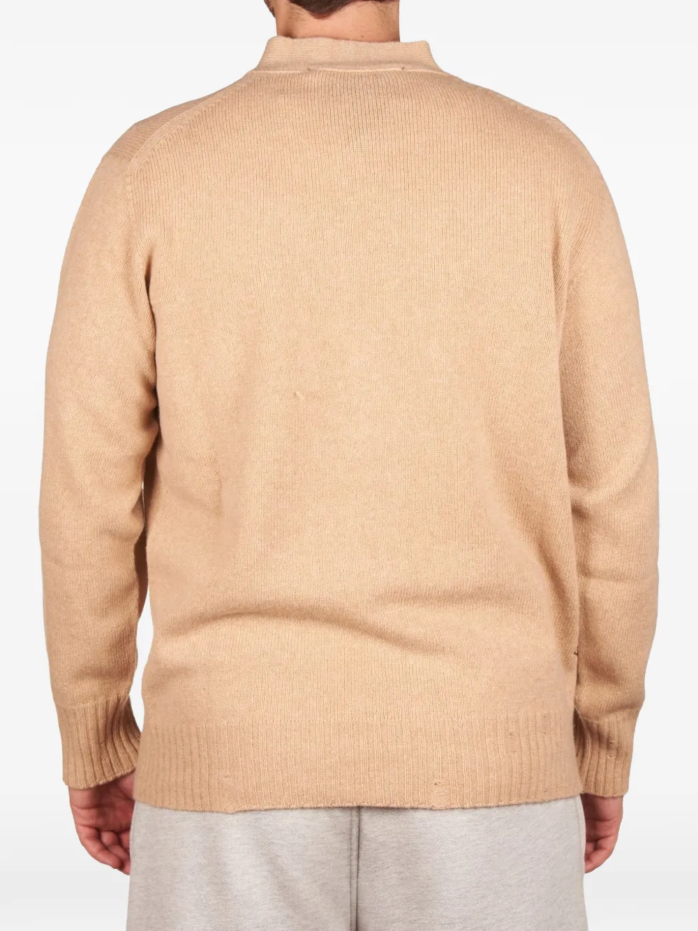 AMARÁNTO button-up knitted cardigan Beige