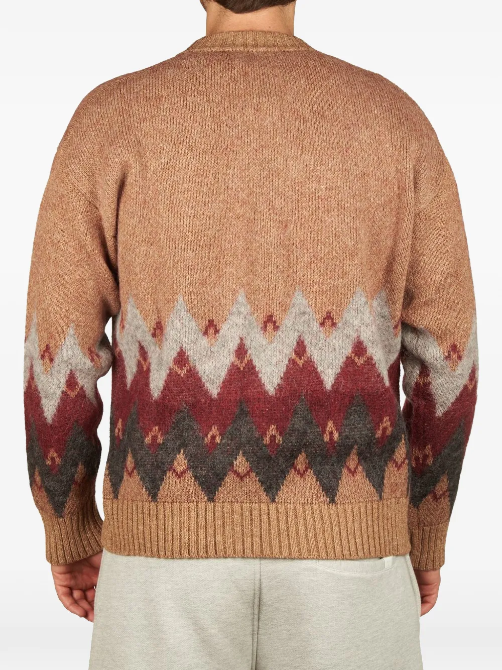 AMARÁNTO chevron-knit button-up cardigan Bruin