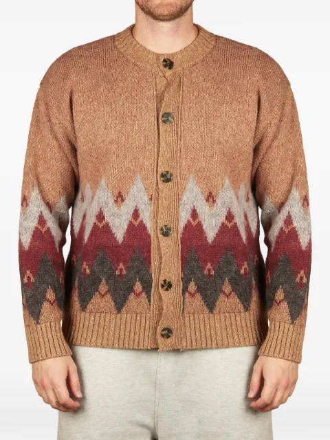 AMARÁNTO chevron-knit button-up cardigan