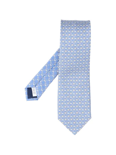 Ferragamo corbata con rana estampada