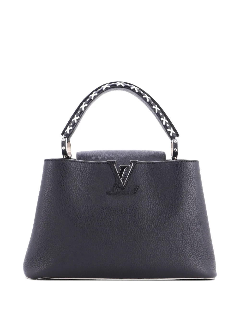 Louis Vuitton Pre-Owned Capucines PM Satchel-Tasche mit Ziernähten - Schwarz