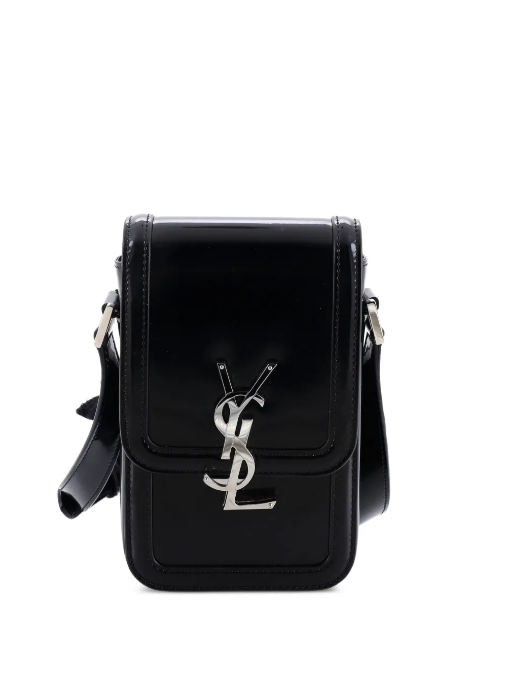 Saint Laurent Pre-Owned Borsa a tracolla Solferino mini in pelle - Nero