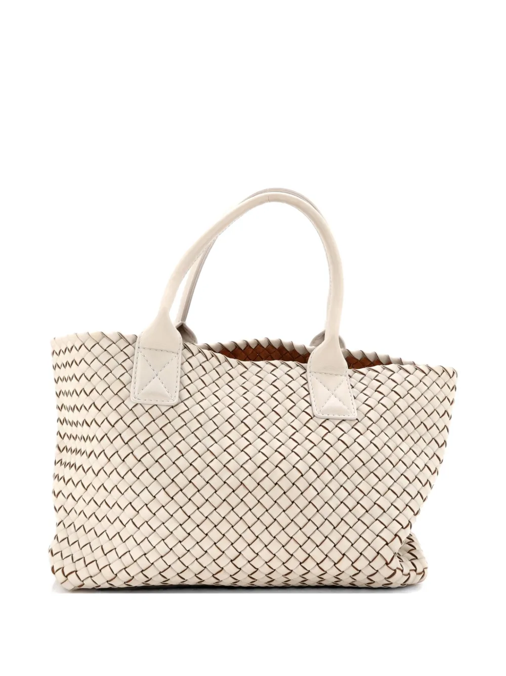 Bottega Veneta Pre-Owned Borsa tote Cabat piccola in nappa con design Intrecciato - Toni neutri