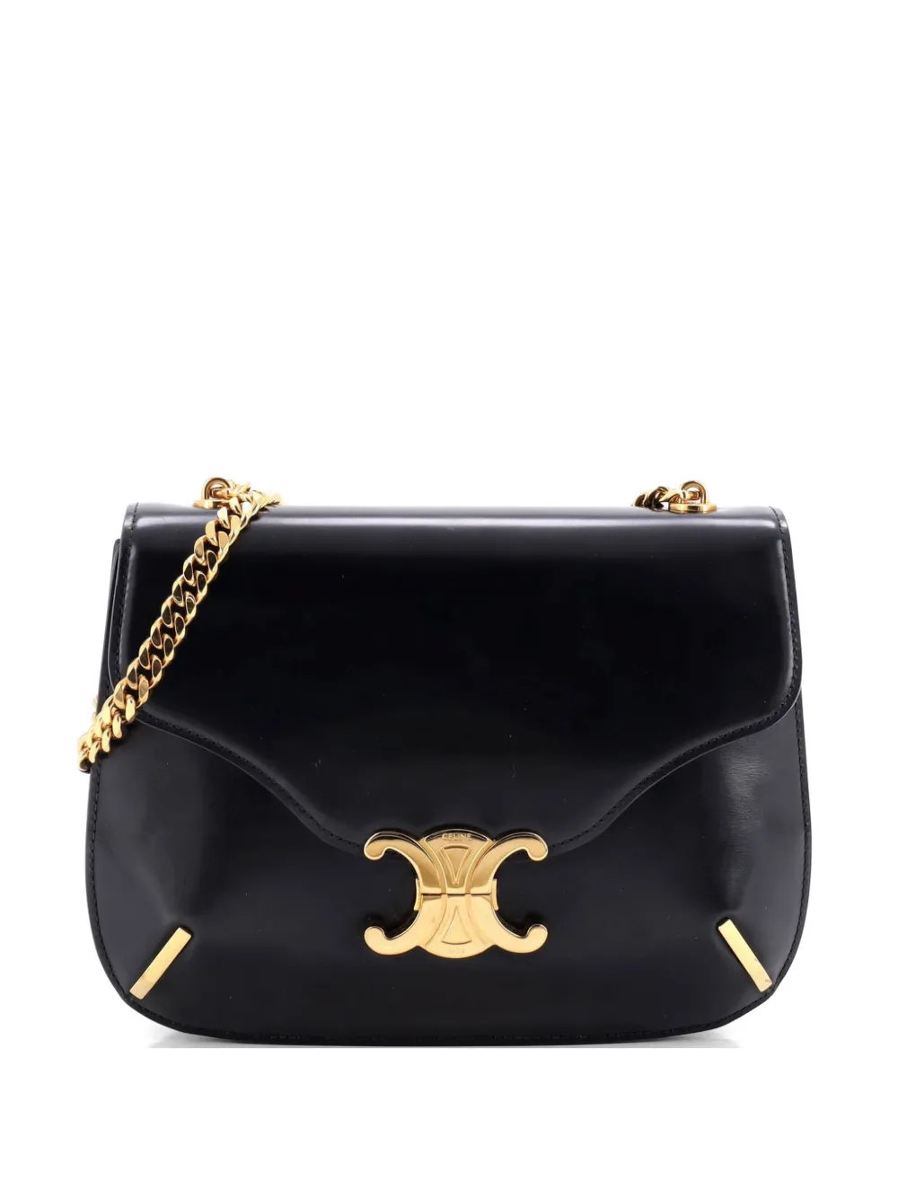 Celine Pre-Owned Borsa a spalla Besace Triomphe piccola in pelle di vitello - Nero