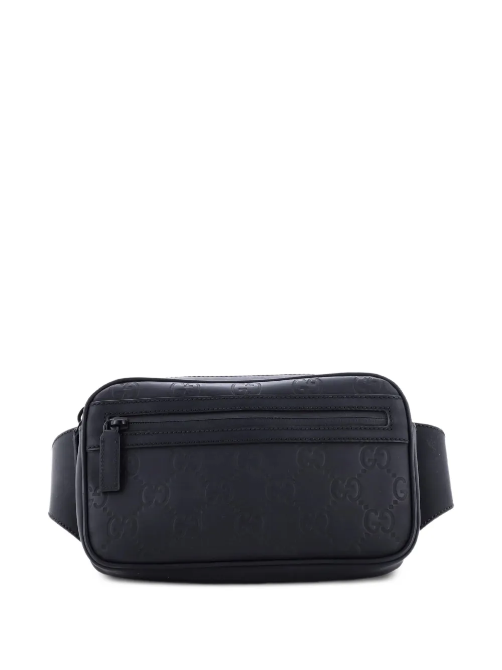 Gucci Pre-Owned Marsupio GG in pelle effetto gomma con zip - Nero
