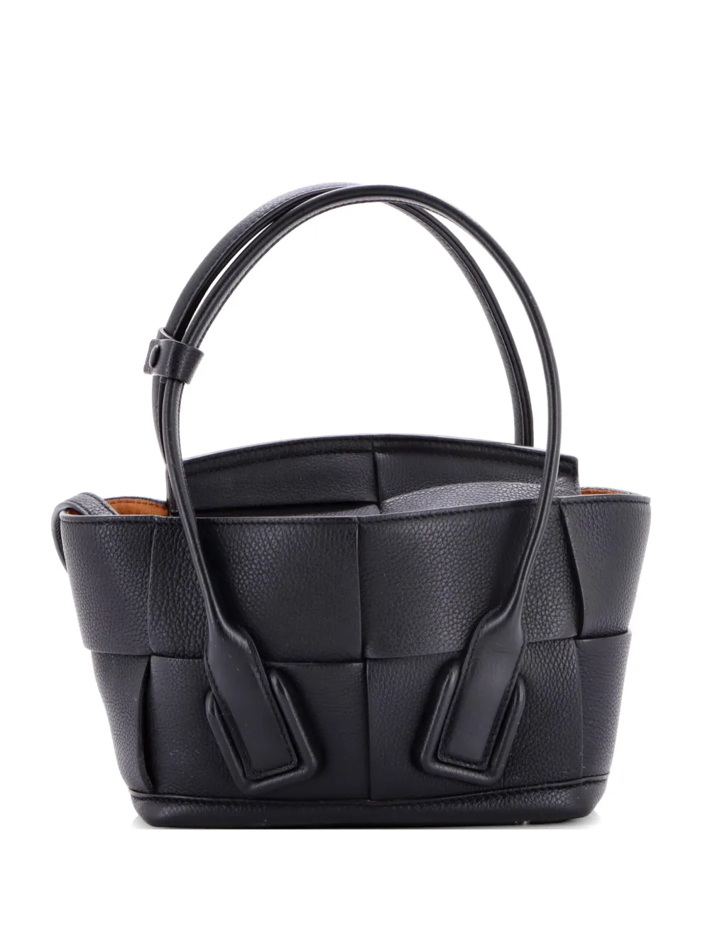 Bottega Veneta Pre-Owned Kleine Arco Maxi Intrecciato Schultertasche aus Leder - Schwarz