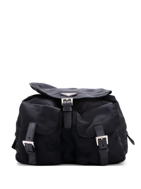 Prada Pre-Owned Double Pocket Buckle Tessuto Medium backpack