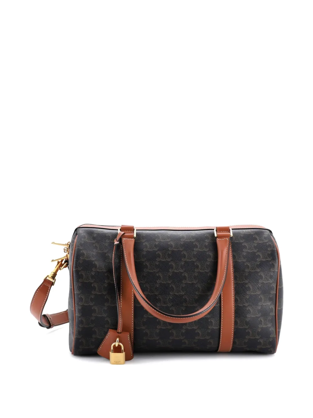 Celine Pre-Owned Borsa a mano Boston Triomphe grande - Marrone