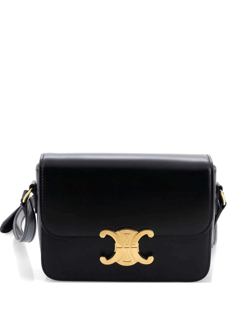 Celine Pre-Owned Triomphe Shoulder Bag Smooth Calfskin Teen crossbody bag - Black