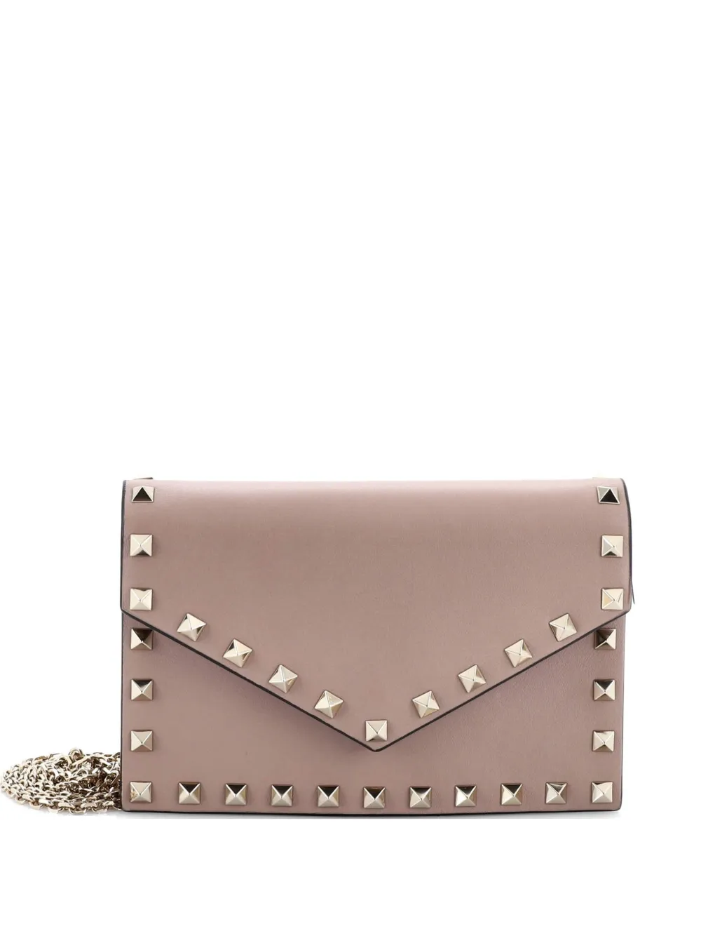Valentino Garavani Pre-Owned Borsa a tracolla Rockstud Envelope Chain piccola in pelle - Rosa