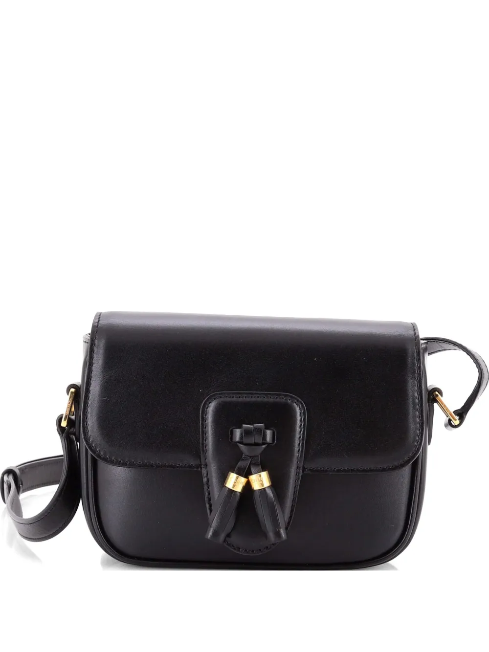Celine Pre-Owned Tassels Bag Leather Mini crossbody bag - Black