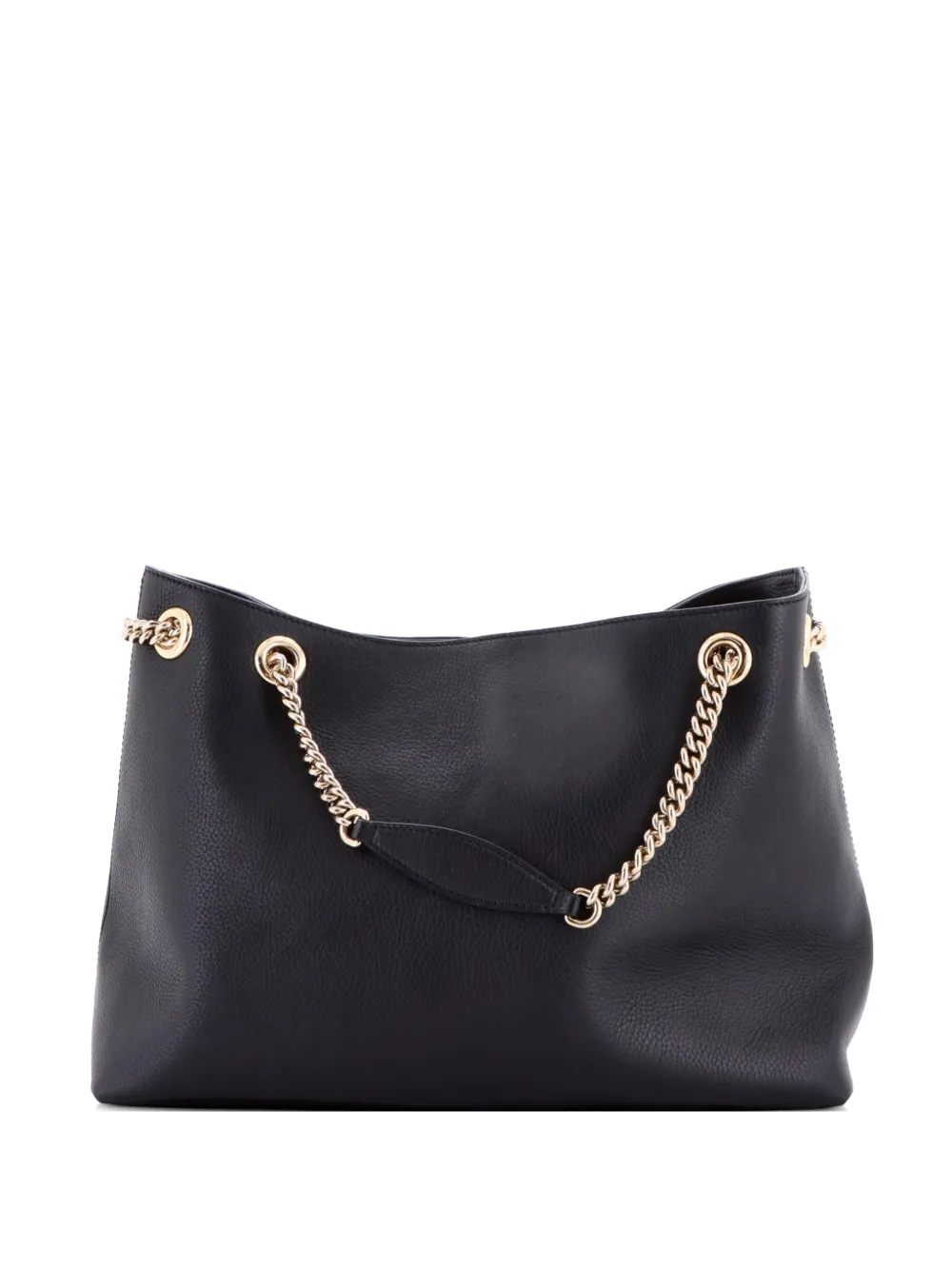 Gucci Pre-Owned Borsa a spalla Soho media in pelle con manici a catena - Nero