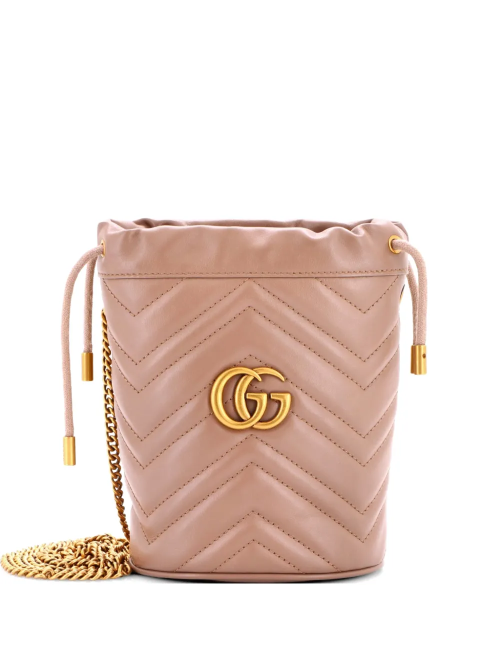 Gucci Pre-Owned Borsa a secchiello GG Marmont mini in pelle matelassé - Toni neutri