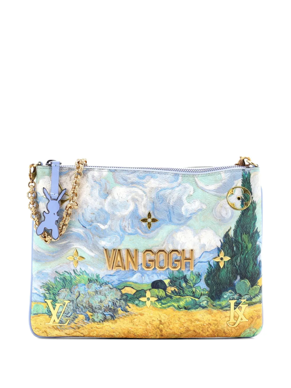 Louis Vuitton Pre-Owned Pochette Limited Edition in tela Jeff Koons Van Gogh - Blu